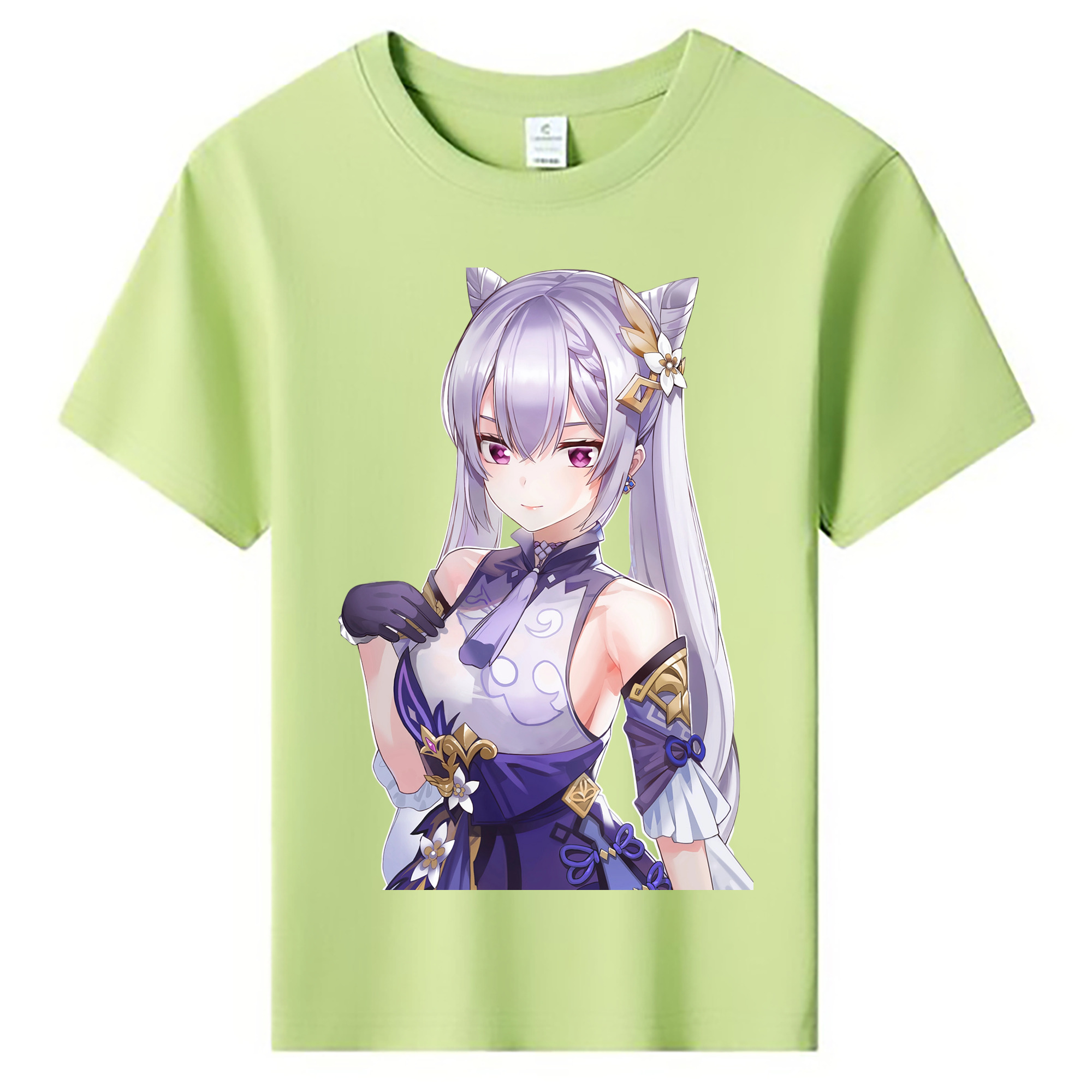 げんし神 刻晴 こくせい genshin Kokusei 綿100％キッズTシャツ（フロントプリント）